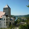 Burg Prunn mit Blick ins Altmühltal