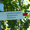 Gut markiert: Quelltuff-Lehrpfad Lingenau.