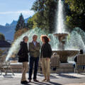 Beleibter Treffpunkt: Der AlpenSole Springbrunnen im Kurgarten