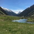 Blick ins Krimmler Achental mit den Gletschern im Hintergrund