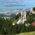 Kampenwandbahn mit Ausblick auf den Chiemsee.