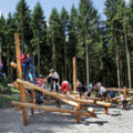 Waldspielplatz auf dem Walderlebnispfad Freising