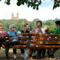 Rast mit Blick auf die Basilika Vierzehnheiligen