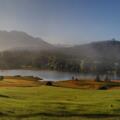 Panoramablick auf den Geroldsee in Gerold bei Krün
