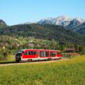 Unterwegs mit der Bahn in Pfronten im Allgäu