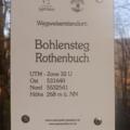Standortschild Wegweiser Bohlensteg