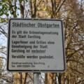 Städtischer Obstgarten - Informationstabelle