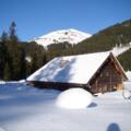 Alpin Hütte Schnee