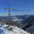 Gipfelkreuz der Haaralmschneid, Blick Richtuntg Osten / Ruhpolding