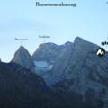 Blaueisumrahmung Übersichtsbild - Topo - Blaueisspitze und Hochkalter