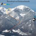 Skitour Thoraukopf Übersichtsbild der Route - Topo