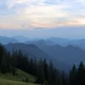 Abendliches Panorama beim Zustieg zur Tegernseer Hütte