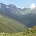 Regenbogen auf dem Weg zum Gleirschjöchl