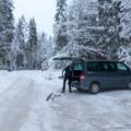 der Parkplatz Klausenhäusl ist im Winter geräumt
