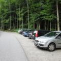 Parkplatz unterhalb der Ruine Wartenfels