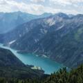 Blick auf Achensee und Karwendel (im Abstieg)
