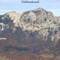 Goldtropfwand Klettergarten im Chiemgau Übersichtsbild Topo