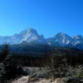 Ein Blick zurück über die Schulter in das Tote Gebirge: Der Große und Kleine Woising, Feigentalhimmel und Roßkogel