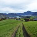 Der Ort Mondsee, das Ende der wunderbaren Höhenwanderung ist in Sicht.