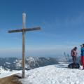 Am Gipfel des Schönkahler (1688 m) im Winter