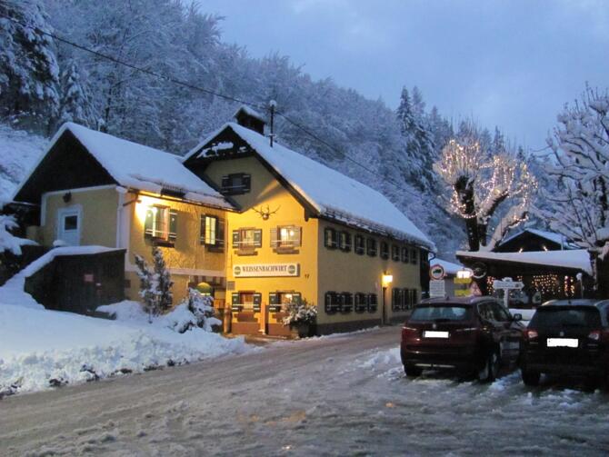 Weissenbachwirt im Winter in Bad Goisern