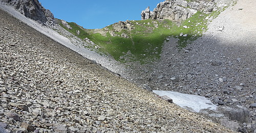 Das Joch zwischen Rothorn und Rote Wand