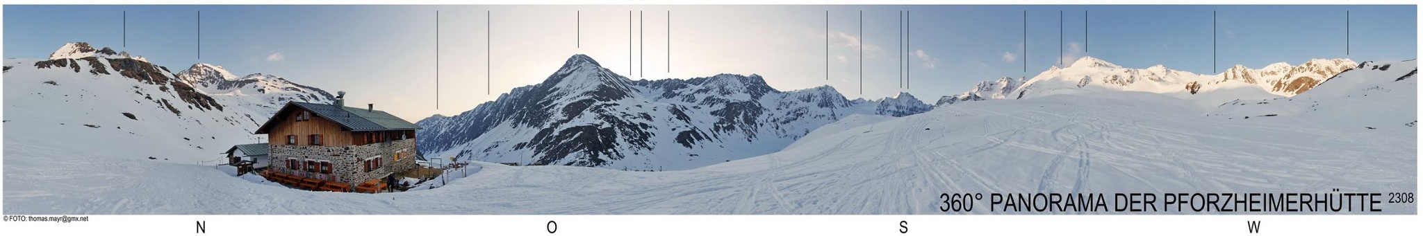 Das Panorama im Winter.