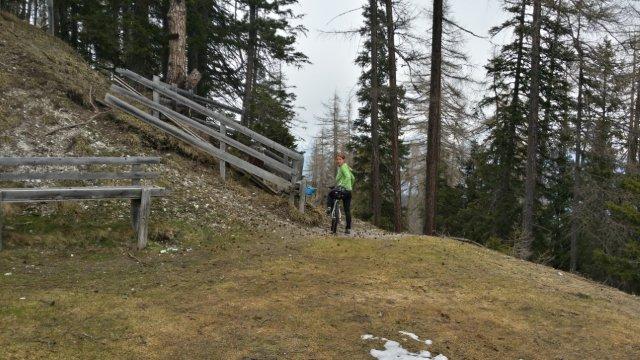 Der 2. Top ist erreicht. hier gehts über den 30m Pfad hinüber zur Forststraße die zur Kreither Alm führt.