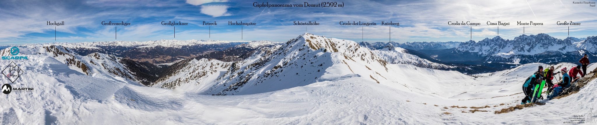 Gipfelpanorama vom Demut / la Muta.