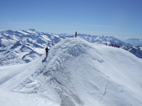 Panorama vom Gipfel mit Großglockner