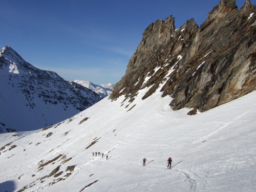 unangenehmer Wuergang bei hartem Lawinenharsch