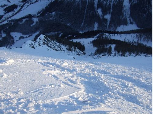 Herrliche Abfahrt über SO-Hang