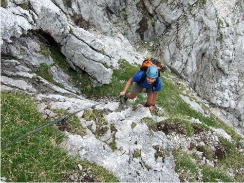 Schwierigere Wasserrinnenplatte (II+)