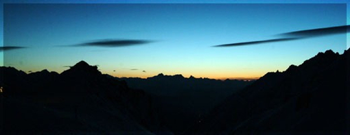 Abendstimmung an der Ulmer Hütte