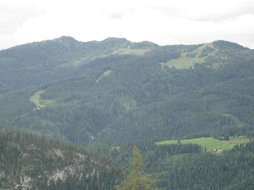 Blick von der Steinalm auf das Schigebiet "Forstau/Fageralm"