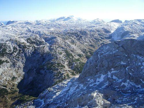 Blick vom Tirolerkogel nach Osten über das Tennengebirge