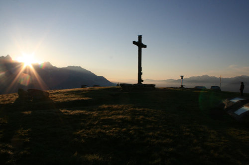 Sonnenuntergang - Gipfelkreuz Rossbrand