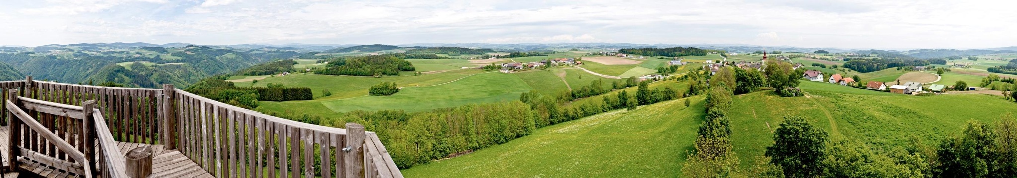 Panorama Kirchberg - Blick vom Aussichtsturm Burgstall