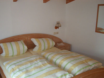Schlafzimmeransicht Ferienwohnung Kollmannsberger