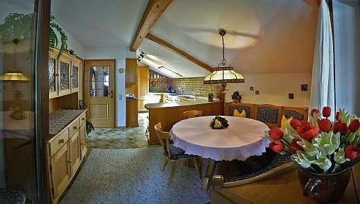 Wohnbereich-Küche 3-Zimmer-Ferienwohnung
