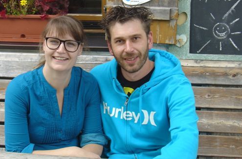 Die Hüttenpächter Iris und Simon