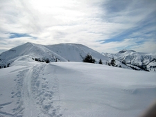 Blick vom Gipfel zum Hochkasern