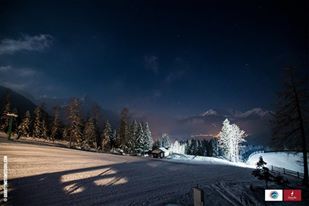 Gamsalm 1254 M, beleuchtete Abfahrt