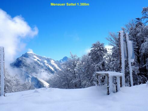 Menauer Sattel 1380m mit Maiereck u. Kl. Buchstein