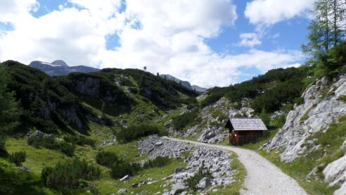 Kleine Hütte am Weg zur Gjaid Alm