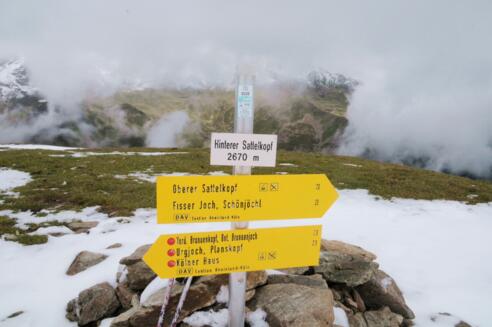 Schildersäule Hinterer Sattelkopf S254