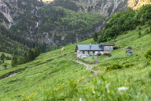 Auf dem Weg zur Bernhards Gemstelalpe