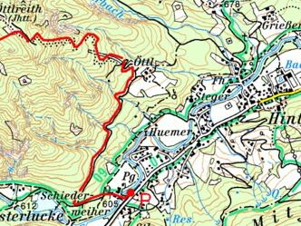 Öttlberg  Kartenausschnitt