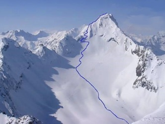 Grubenwandanstieg vom Zischgelesgipfel aus gesehen