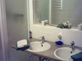 Badezimmeransicht Appartement Schelhas